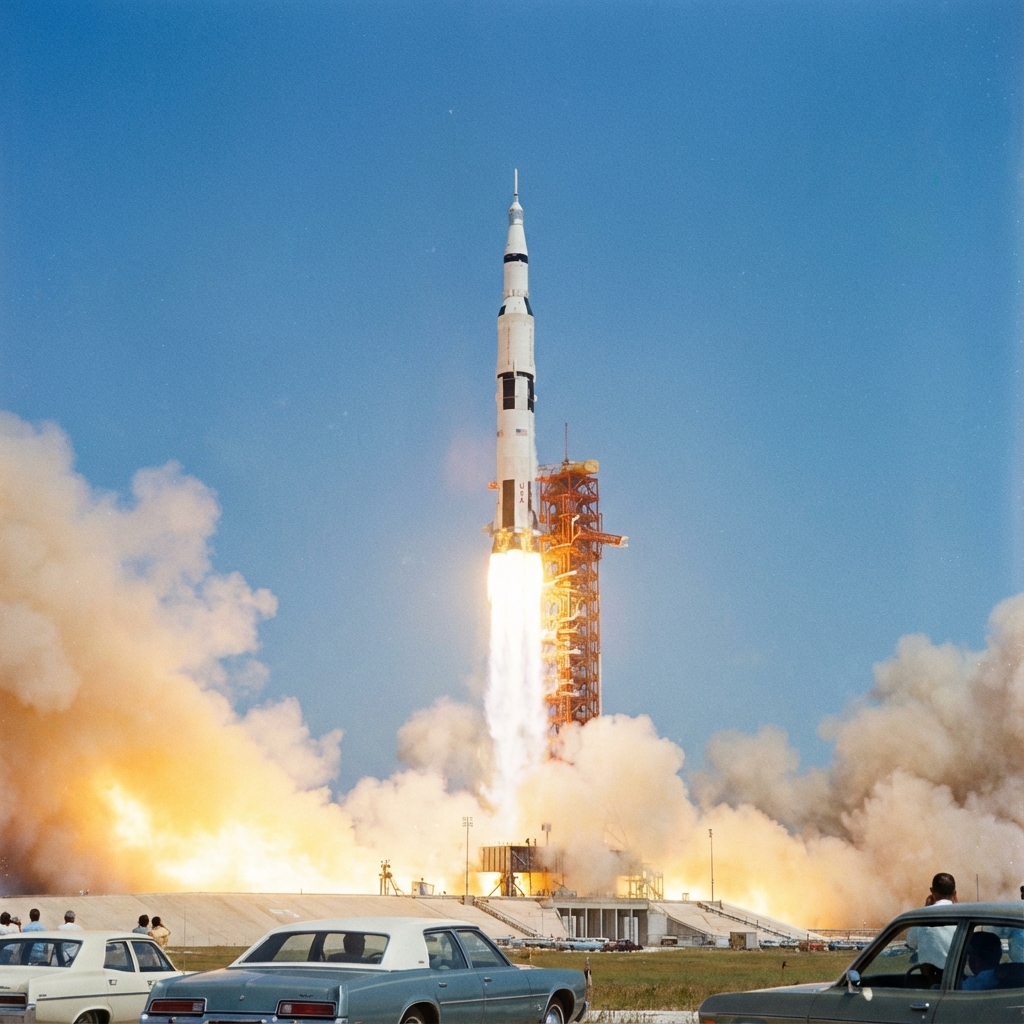 Apollo 15 Raketenstart der Saturn V