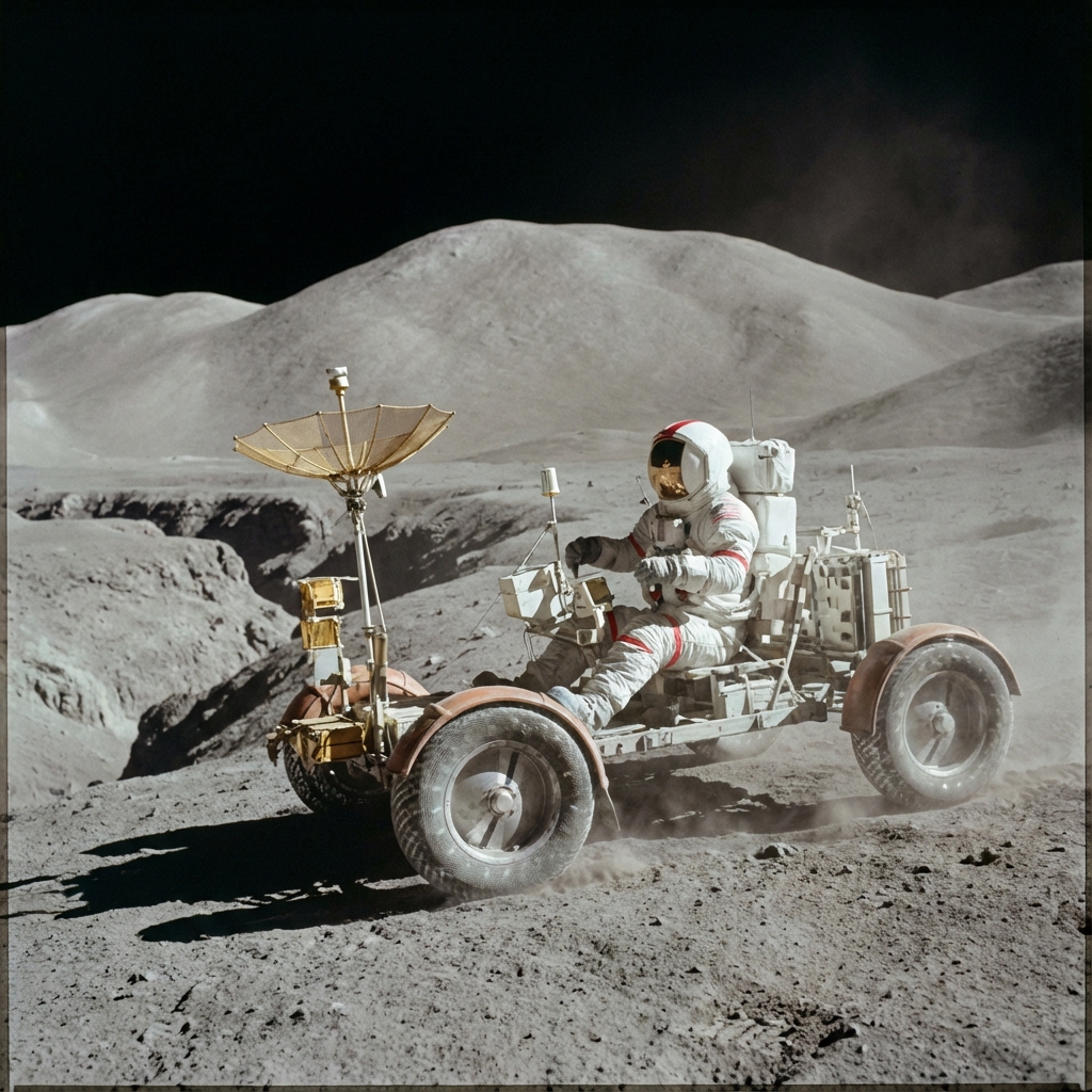 Apollo 15 Lunar Roving Vehicle auf dem Mond